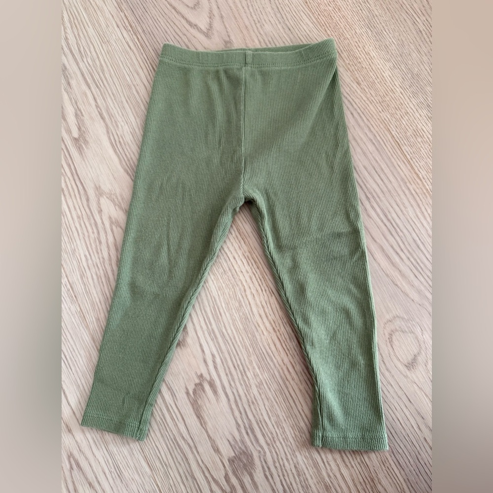Cat & Jack Toddler Girl Olive Ribbed Leggings